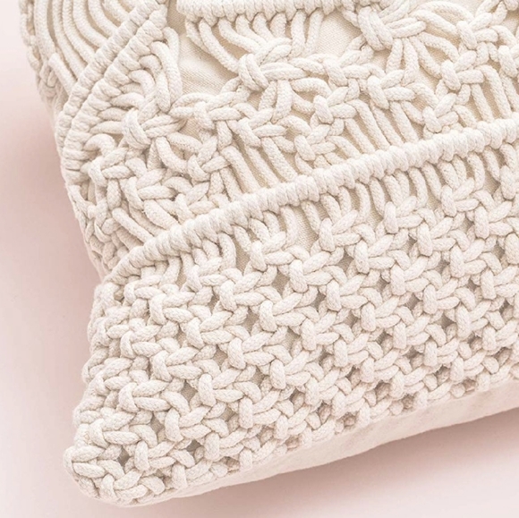 Urban Outfitters Throw Pillow Cover Macrame Case - Picture 5 of 8